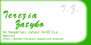 terezia zatyko business card